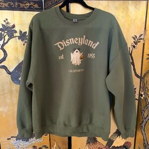 Disneyland Halloween Olive Green Sweatshirt in XL